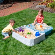 Simplay3 Big Mountain Off Road Adventure Sandbox with Cover, Periwinkle Blue/Frost Gray