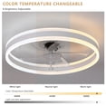 thumbnail image 4 of Eowynic 20-Inch Modern Flush Mount Bladeless Ceiling Fans with Lights and Remote, 4 of 9