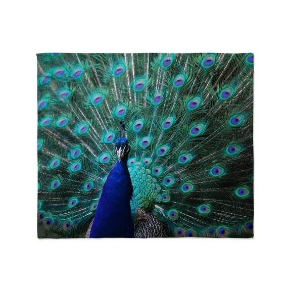 CafePress - Peacock Throw Blanket - Soft Fleece Throw Blanket, 50"x60" for All Ages