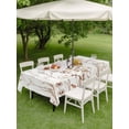 thumbnail image 4 of Outdoor Tablecloth with Umbrella Hole for Patio/Picnic/Party/Camping, Brown Red Spring Floral Waterproof Table Cloth Rectangle Table Cover Washable, Summer Flowers Botanical Elegant (60"x 120"), 4 of 8