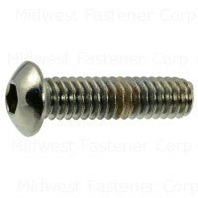 1/4"-20 x 1" Black Chrome Button Head Socket Cap Screws (6 pcs.)