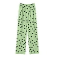 thumbnail image 5 of QATAINLAV Valentine's Day Pants for Boys Girls Wide Leg Sweatpants Kids Elastic Waist Sports Trousers with Pockets Green,4-5 Years, 5 of 7