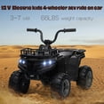 thumbnail image 6 of Luku 12V 4.5AH Kids ATV Ride On Car, 4-Wheeler Electric Motorcycle for Toddlers, Shock Absorber, Music Player, USB, Forward & Reverse, LED Headlights, Treaded Tires, 66 lbs Max, 6 of 7
