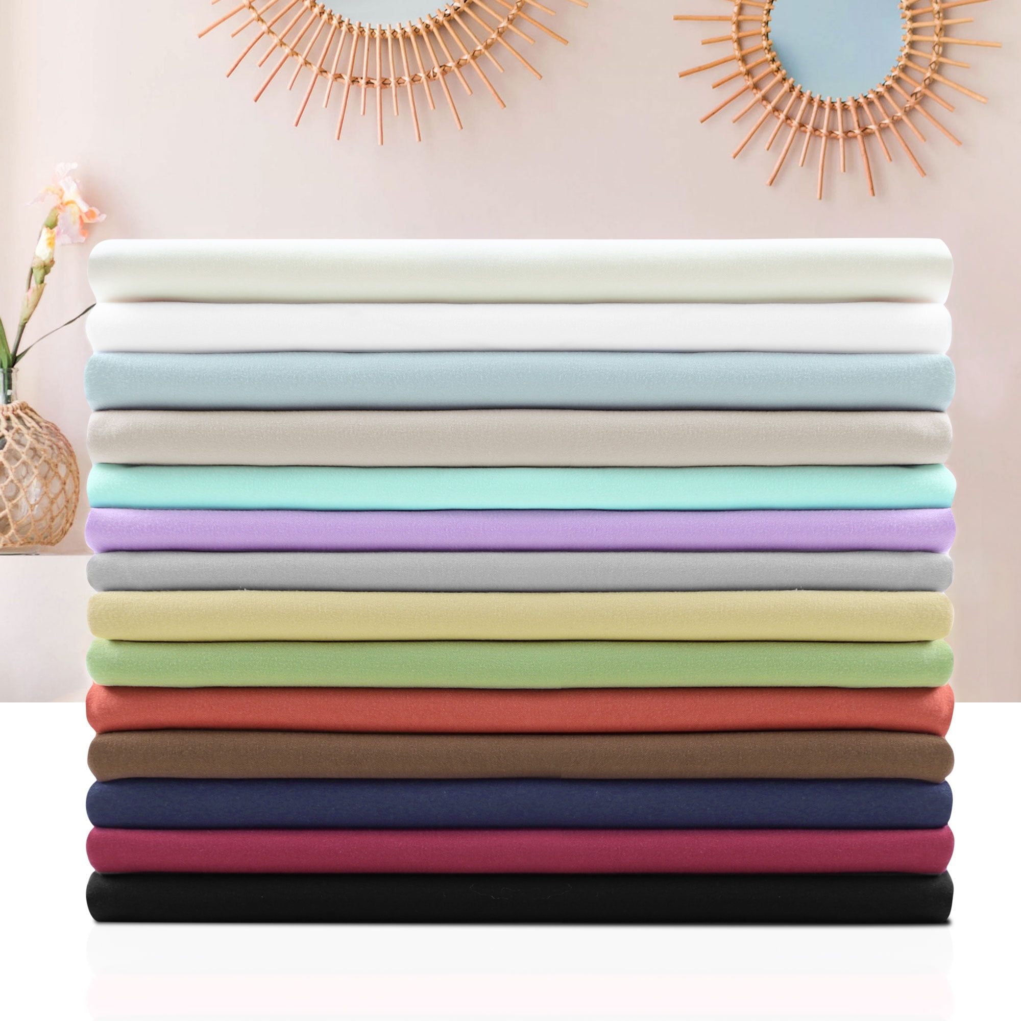 Unique Bargains Soft Microfiber Pillowcases Gold 20"x48"