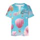 thumbnail image 5 of Plus Tamaño de las Mujeres Blusas, Cuello en V Casual Suelto Manga Corta Superior, Impresión Blusa Poliéster Spandex, 5 of 8