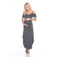 thumbnail image 1 of White Mark Robe Maxi de Maternité à Épaules Dénudées pour Femme Grande Taille, 1 of 2