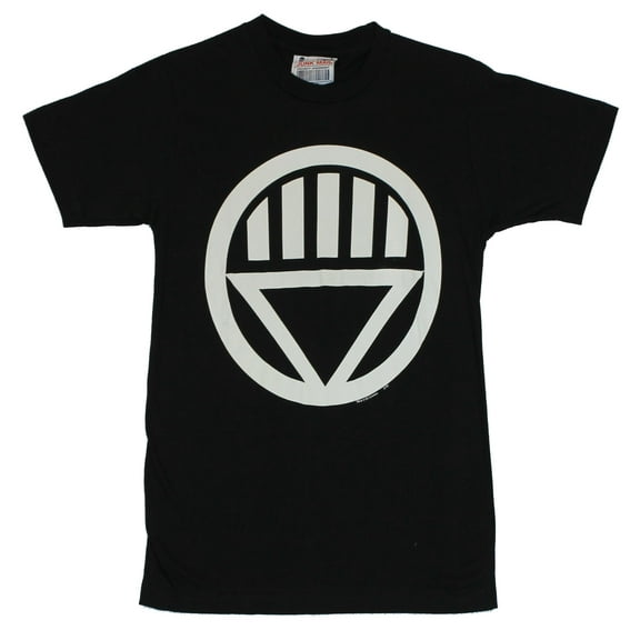 Green Lantern (DC Comics) Mens T-Shirt - Classic Black Lantern Logo Image (X-Small)