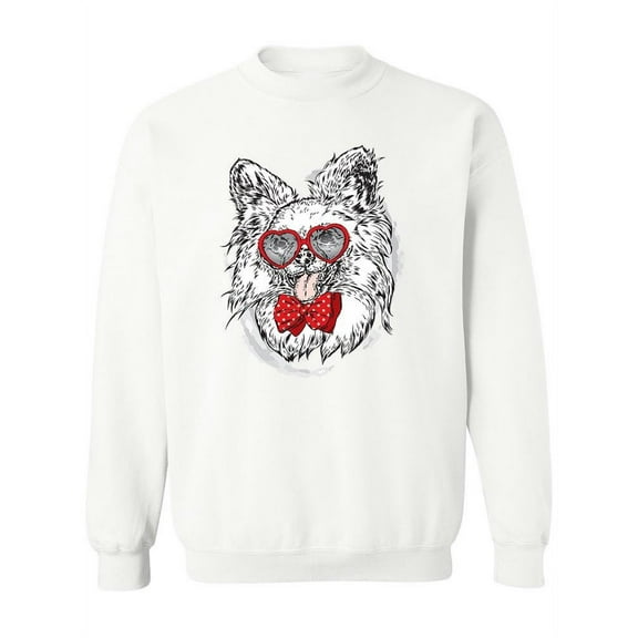 The Hipster Dog Sweatshirt Women -Image by Shutterstock, Female 4X-Large