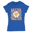 thumbnail image 5 of Better Together T-Shirt Vintage Retro Boho Style 70s Floral Vibe Hippie Peace Love Friendship Bohemian Women's Tee, 5 of 7