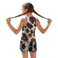thumbnail image 2 of Psesaysky Brown Cow Print Tankini Swimsuits for Girls Round Neck Tank Tops with Shorts 2 Piece Bathing Suits for Teens Girl 6-15 Years, 2 of 7
