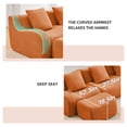 thumbnail image 5 of Orange U-Shaped Cloud Couch with 2 Ottomans, Modern Teddy Fabric Boneless Sectional Sofa in a Box for Living Room, Modular Floor Couch, Deep Seat, No Assembly Required, Sofas para Sala, 5 of 8