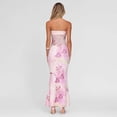 thumbnail image 5 of Floral Strapless Maxi Dress (S, Pink), 5 of 6