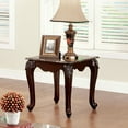 Furniture of America Theo Traditional Wood and Faux Marble Top Coffee and End Table Set, 3 Piece