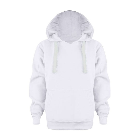 YOUSNH Toddler Sweatshirt Kids Fashion Fall Winter Comfort Solid Color Hooded Hoodie Top Long Sleeve Girls Kids Boys Coat Sweatshirt Boys Hoodies White 13-14 Years
