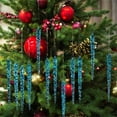 thumbnail image 5 of Christmas Tree Ornaments 12 Pack Clear Acrylic Icicle Hanging Decorations 5.12 Inch for Xmas Tree Winter Holiday Party Wedding Home Decoration Supplies, Festive Ice Pendants, 5 of 5