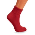 thumbnail image 4 of Diabetic Ankle Socks for Women 3 Pairs Non-Binding Seamless Toe (Red, 5-7), 4 of 5