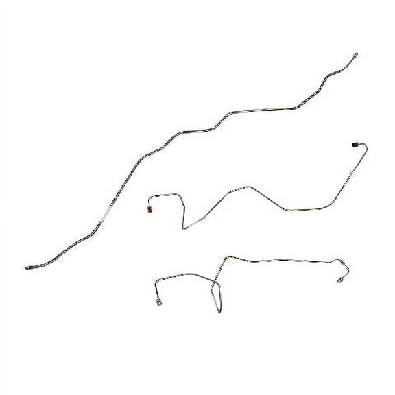 90-96 Ford F-150 Front Brake Line Set; Steel; Pickup Truck -TKT8741OM