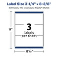 thumbnail image 5 of Avery Matte White Rectangle Labels, 3-1/4" x 8-3/8", 300 Labels, 5 of 7