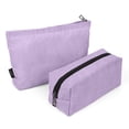 thumbnail image 4 of Bolsa de maquillaje MAGEFY de pana morada para monedero de viaje, 2 unidades, 4 of 9