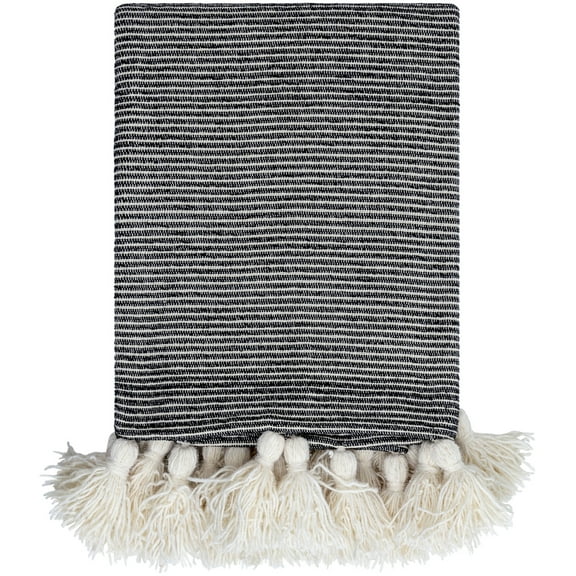 Livabliss x Becki Owens Modern Kapri Throw, 50"W x 60"L, Black