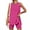 Rose red, variant on Summer Women Sleeveless 2 Piece Outfits Solid Color Tank Tops and Shorts Sets