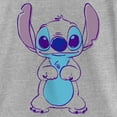 thumbnail image 2 of Girl's Lilo & Stitch Outlined Stitch Sketch Graphic Tee Athletic Heather X Small, 2 of 5