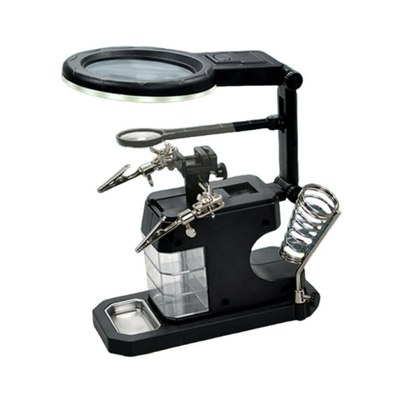 Upgrades LED Magnifying with Metal Clamp Magnifying Glass for Jewelers & Hobbyist