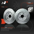 thumbnail image 5 of A-Premium 12.60 inch (320mm) Front Drilled and Slotted Disc Brake Rotors + Ceramic Pads Kit Compatible with Select Nissan and Infiniti Models - Murano, EX35, EX37, FX35, Q40, QX50, QX70, 350Z, 370Z, 5 of 8