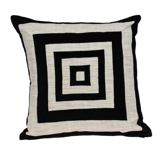 Parkland Collection PILF21001C Lexa Contemporary Black Pillow Cover