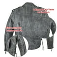 thumbnail image 5 of Dream Apparel Leather Motorcycle Jacket for Men Moto Riding Classic Biker Jacket with Removable Liner Gray, 5 of 7