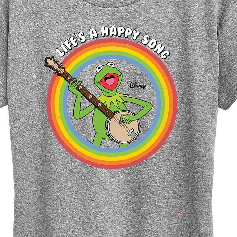 Muppets - Life's A Happy Song Kermit - Ladies Short Sleeve Classic Fit Tee