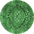 thumbnail image 1 of Ahgly Company Indoor Round Persian Emerald Green Traditional Area Rugs, 8' Round, 1 of 4