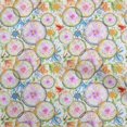 thumbnail image 1 of oneOone Cotton Cambric Light Green Fabric Watercolor Floral Sewing Fabric By The Yard Printed Diy Clothing Sewing Supplies 42 Inch Wide, 1 of 5