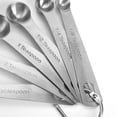 thumbnail image 4 of Juego de 6 cucharas medidoras de acero inoxidable para ingredientes secos y líquidos, 4 of 8