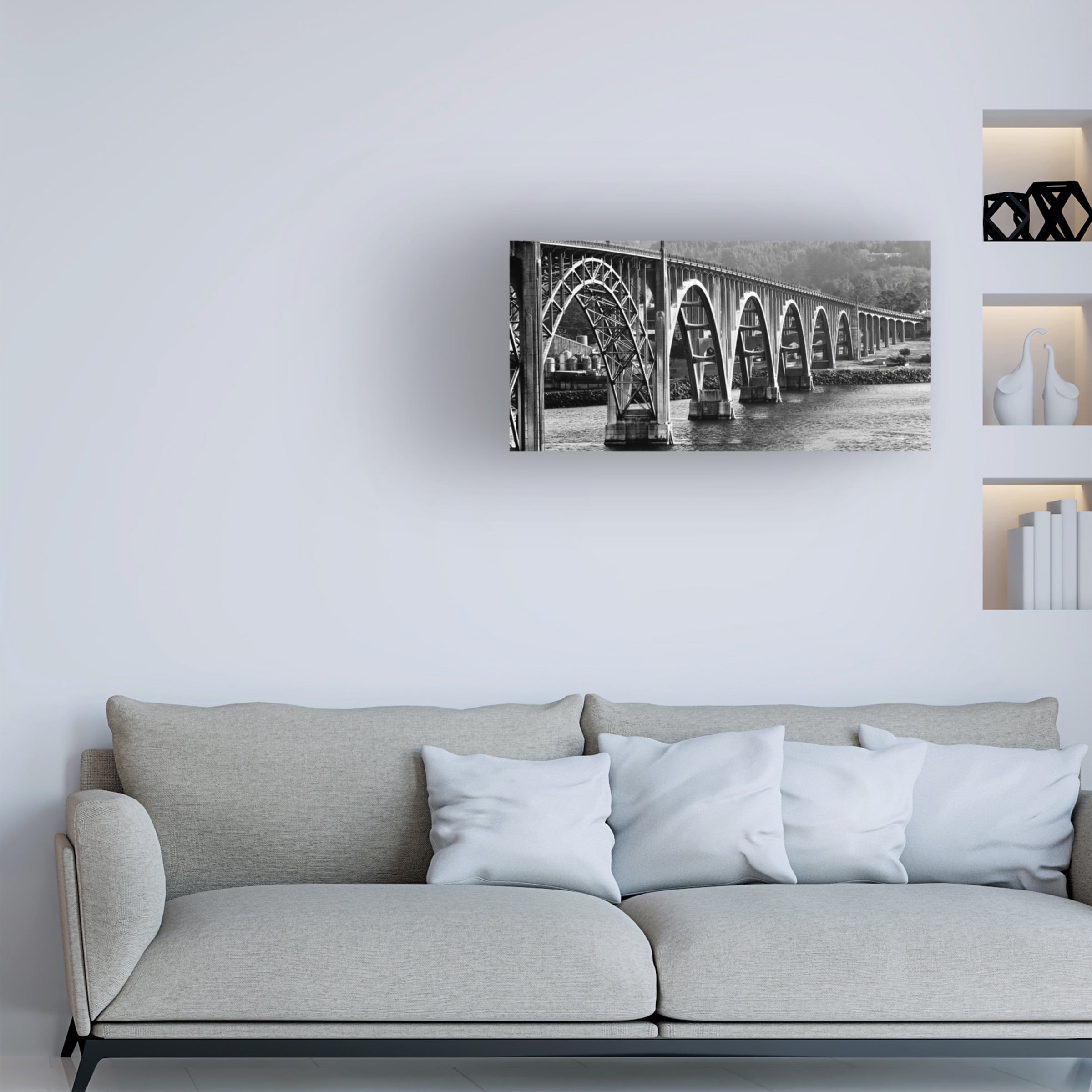Susan Vizvary Photography 'Oregon Bridge in Black and White' Canvas Art