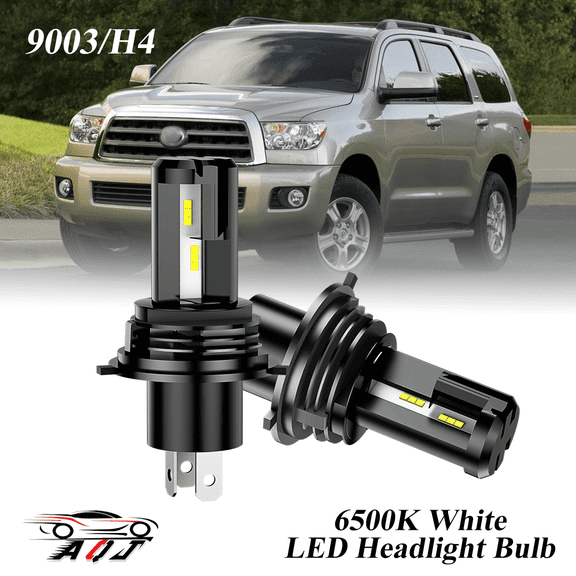 LED Headlight Fit for Toyota Sequoia 2001-2007 - 30,000LM 300% Super-Bright 6500K White Bulb, Plug & Play, Pack of 2