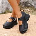 thumbnail image 4 of Miluxas Mary Janes for Women Chunky Platform Heels Comfortable Dress Pumps Casual office Work Shoes Black 5.5(36), 4 of 9