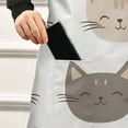 thumbnail image 5 of Yayeee Chief Kitchen Apron with Pockets for Cooking Water Resistant Unisex Adjustable Neck Strap, Light Gray Cat Pattern, 5 of 7