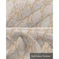 thumbnail image 6 of Orange Paisley Linen Curtain Valance for Bedroom/Bathroom/Kitchen/Living/Dining Room Window,Vintagr Mandala Floral Ethnic Tribal Boho Pocket Topper Drapes Decorative Cafe Drapery Panel 54"x18", 6 of 6