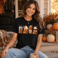 thumbnail image 2 of Pumpkin Spice Coffee Fall Shirt, Cute Autumn Latte Drinks Graphic Comfort Colors Tee, Cozy Pumpkin Season Halloween Thanksgiving Gift - Black, S, 2 of 4