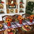 thumbnail image 3 of Purple Black Grey Plaid Table Runner-Cotton Linen- 120 Inch Holiday Dresser Scarves, Simple Check Stripes Lines Country Tablerunner for Kitchen Coffee/Dining Living Room Dinner Scarf Décor 13x120, 3 of 7