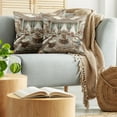 thumbnail image 5 of Ambesonne Classic Throw Pillow Cover 2 Pack, Opulent Palatial Room Scene, 20", Ecru Seafoam and Cocoa, 5 of 7