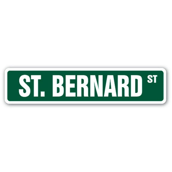ST. BERNARD Street Sign dog puppy breeder pet yard | Indoor/Outdoor |  30" Wide