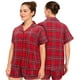 thumbnail image 5 of HITIME Pijama Navideña para Mujer de Seda de Leche Talla 2XL, Conjunto de Short y Playera, Tela Ultra Suave y Transpirable, Comodidad de Lujo para Dormir o Lounge, 5 of 8