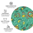 thumbnail image 3 of Picia Funny Animals in Jungle Printed Leather Coasters for Drinks, 4" Drink Coasters Set of 4 for Tabletop Protection, Handmade Luxurious Home Décor and Housewarming Gift -Round Shape, 3 of 6
