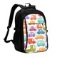 thumbnail image 1 of Easygdp Doodle Cars Mochila para Laptop de Viaje con Puerto USB, Mochila para Laptop con Puerto de Carga USB para Mujeres y Hombres, 1 of 7