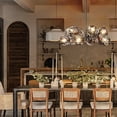 thumbnail image 5 of FINE MAKER 24 Inch Modern Luxury Crystal Chandelier, 12-Head Bedroom Chandelier, Dining Room Living Room Lighting Fixture (Chrome), 5 of 8