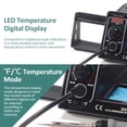 thumbnail image 3 of Lepmerk Adjustable Temperature Control Soldering Iron Kit with LED Display - 60W Internal Heating Soldering Iron Set, Temperature Lock, Auto Sleep, Calibration Function - Black, 3 of 6