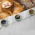 thumbnail image 4 of Feelyou Kawaii Highland Bull Black Out Curtains, Rustic Groovy Flower Curtains Pack of 2 (42x63 Each), Cartoon Rustic Animal Bedroom Curtains, Blackout Curtains Bedroom Decor, 4 of 6