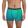 thumbnail image 1 of Fotbe Green Turquoise Teal Calzoncillos Tipo Boxer con Bolsa de Soporte Total para Hombre, X-Temp Fresco, Transpirable y de Secado Rápido-Small, 1 of 5